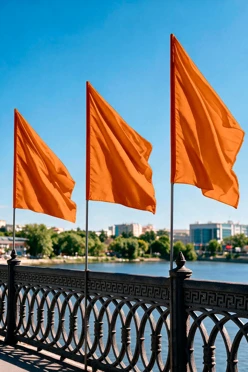 Купить Флаг расцвечивания 100х150 см оранжевый