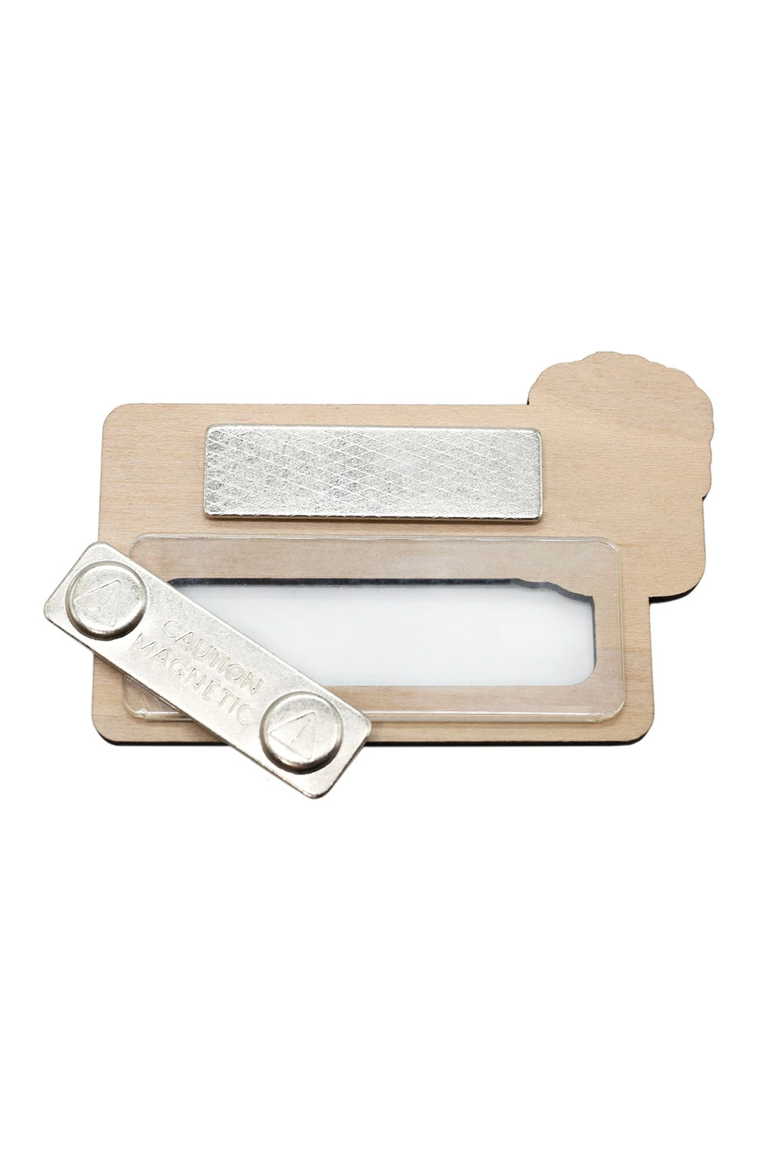 Бейдж из фанеры с гравировкой 47х73 мм "Seller"#1