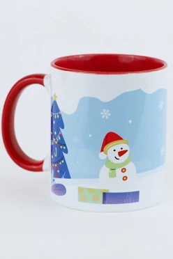 Кружка цветная внутри с цветной ручкой, с принтом "New Year"#1