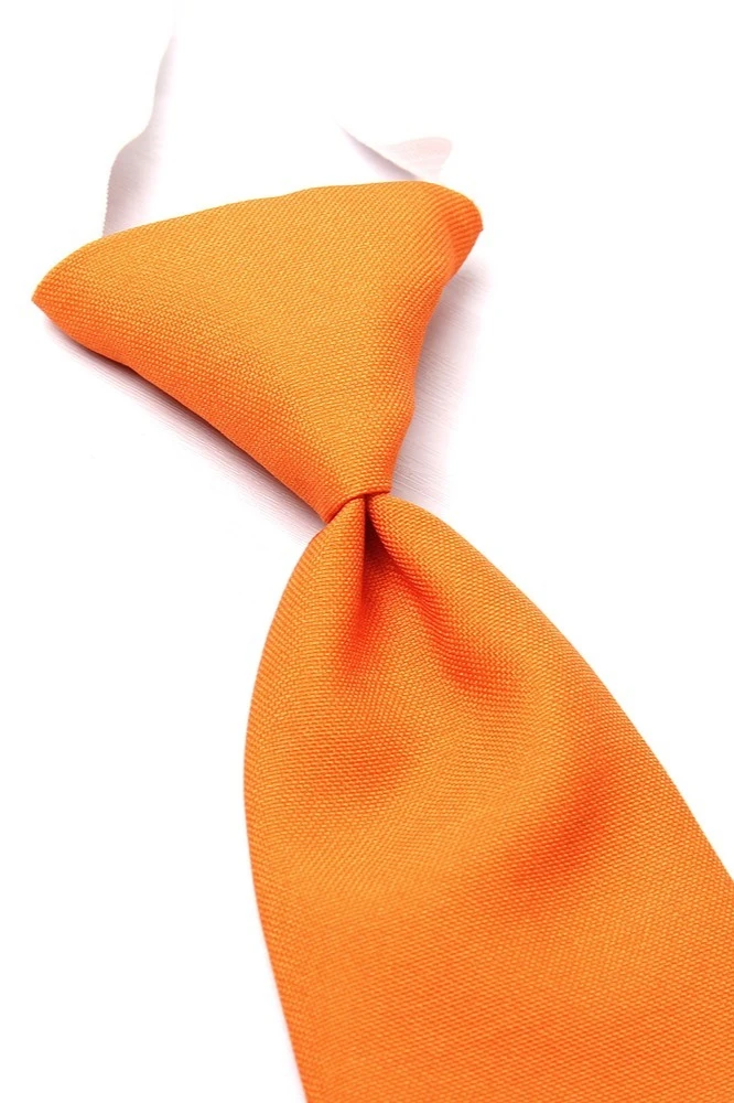 Галстук Тайм на резинке, однотонный оранжевый#2 Галстук Тайм на резинке, однотонный оранжевый#2