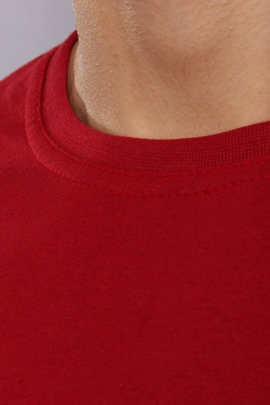 Футболка Премиум унисекс (Modern) однотонная красная (хлопок)#1