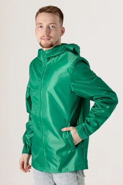 Купить ветровку Рэйн унисекс зеленую