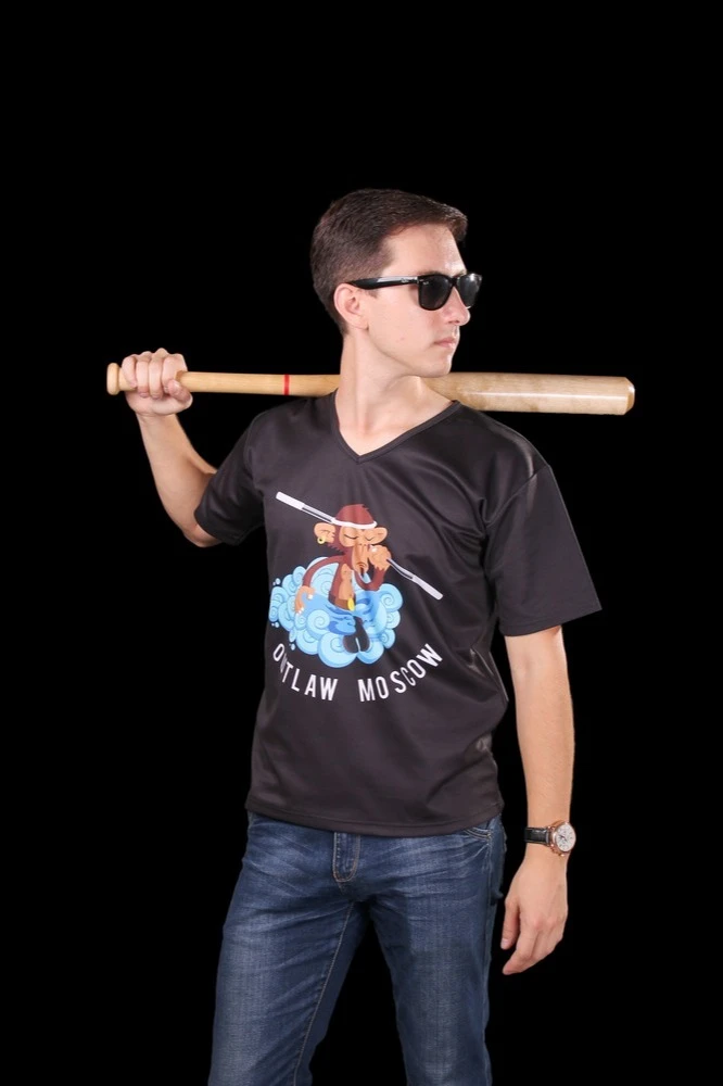 Купить футболку Гэлэкси V-ворот из ники унисекс с полной запечаткой