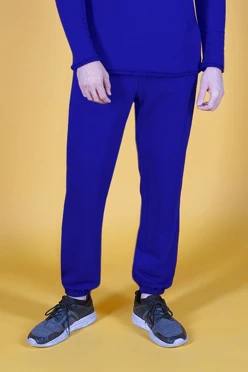 Купить брюки Хит из футера мужские синие