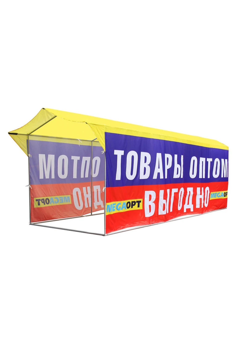 Купить Тент с полной запечаткой (с козырьком) 2х6 м "Товары оптом"