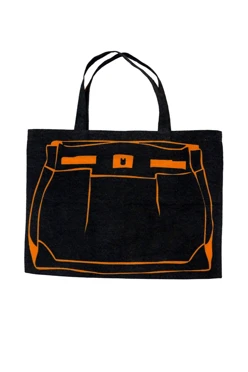 Купить сумку Эко Колор из двунитки 30х40 см "Orange bag"