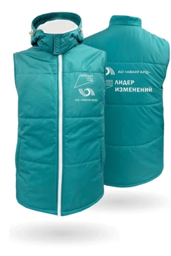 Купить жилет Диего на синтепоне с капюшоном унисекс "Лидер изменений"