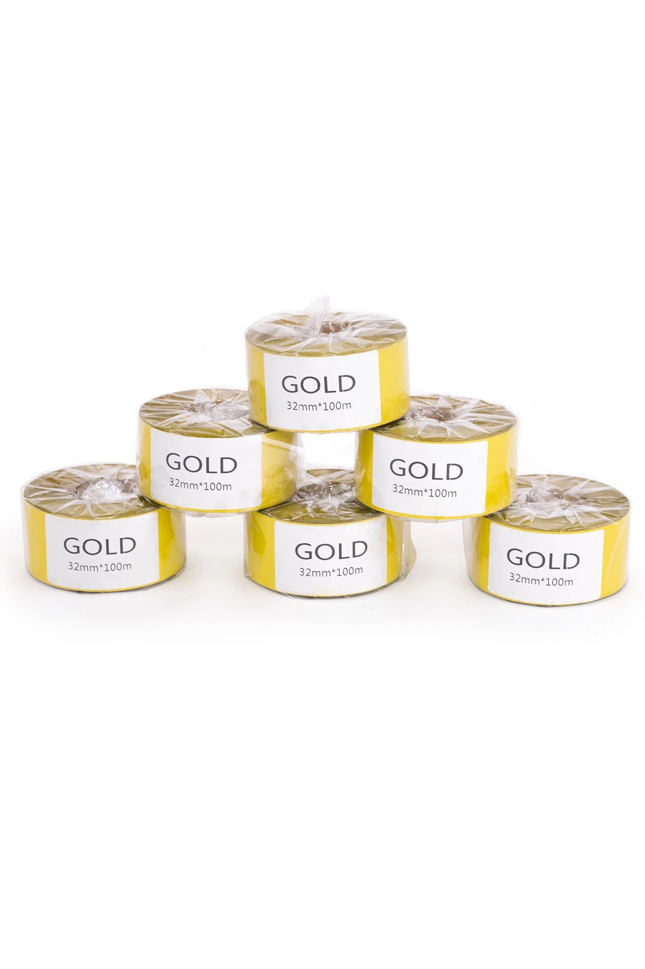 Лента термотрансферная ширина 3,2 см, золото#3