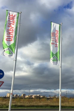 Аренда флагштока из стекловолокна с закрытым механизмом 10 м#1