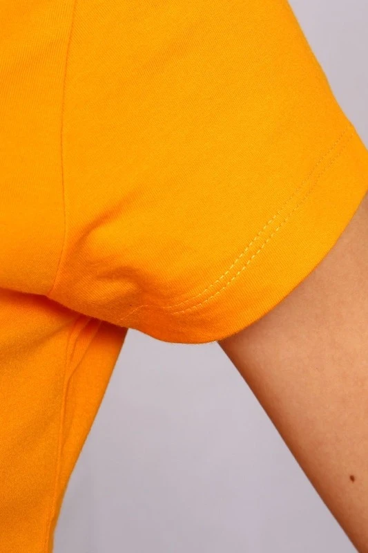 Футболка Премиум женская (Modern) однотонная жёлтая (хлопок)#1