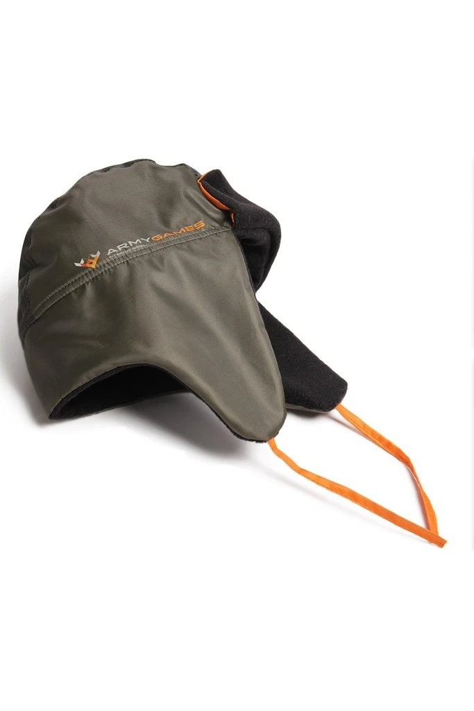 Шапка-ушанка Винтер на флисе взрослая, с полной запечаткой "Army Games"#1