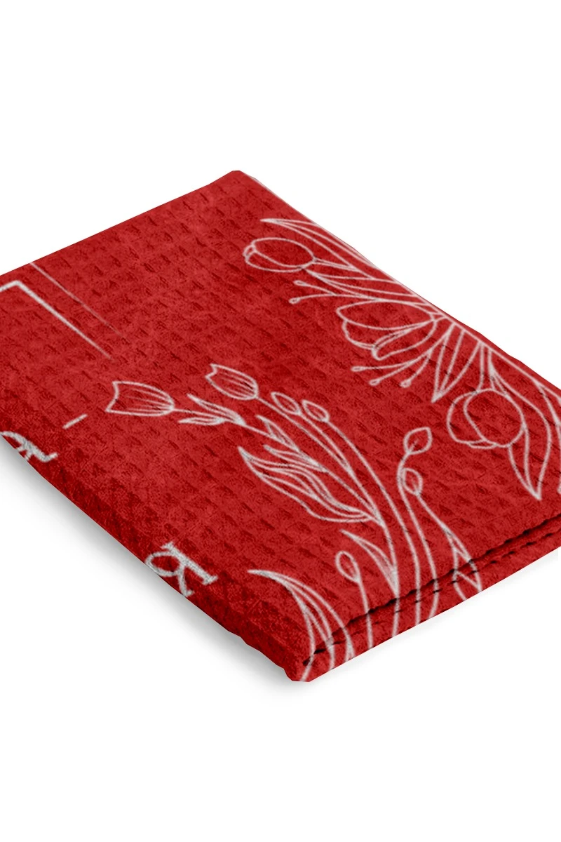 Купить полотенце вафельное 50х90 cм с печатью "Чистота залог здоровья"