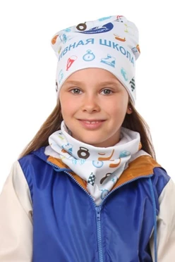 Шапка Сноу двухслойная детская, с полной запечаткой#1 Шапка Сноу двухслойная детская, с полной запечаткой#1