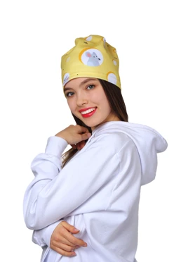 Шапка Лав флисовая однослойная взрослая, с полной запечаткой "Mouse"#2