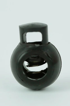 Купить фиксатор шар пластиковый с одним отверстиями 18х12 мм, 500 шт, черный