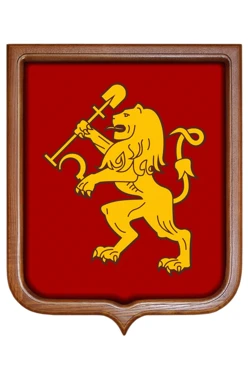 Купить Герб Красноярска 53х61 см печатный светлая рама (малая форма)