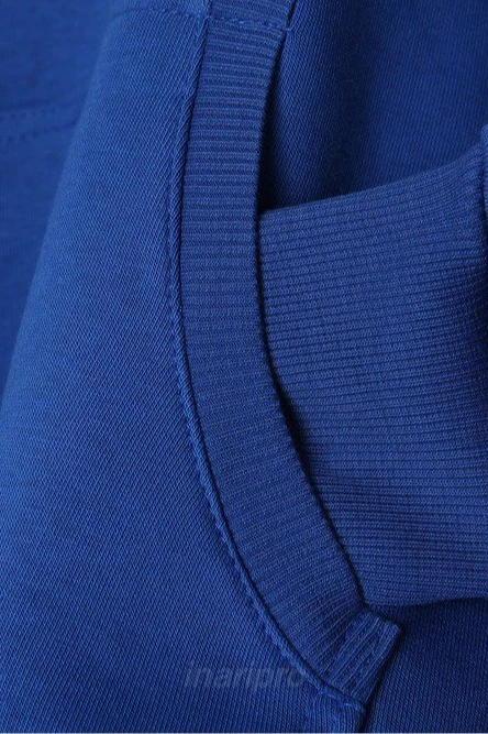 Худи Майк из футера унисекс, однотонный синий#2