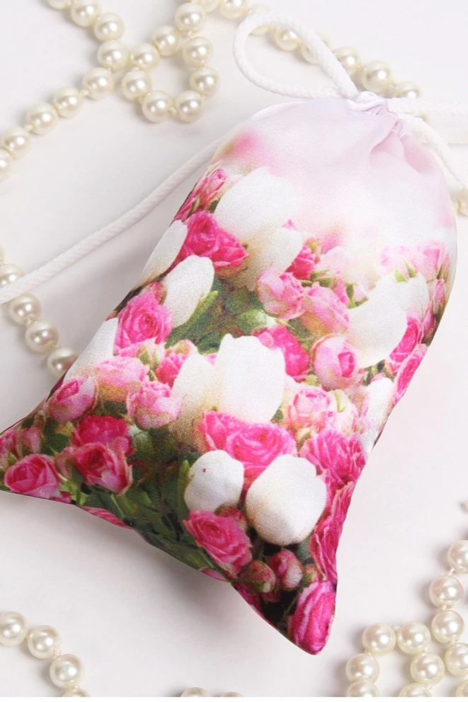 Мешочек с полной запечаткой 10х15 см "Roses"#1