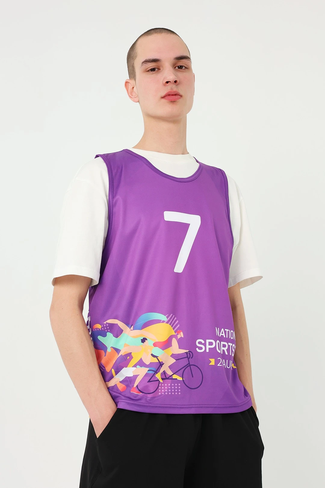 Купить майку-манишку Страйк с полной запечаткой "National sports"