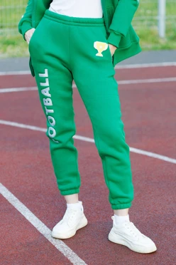 Купить брюки Хит из футера женские, однотонные "Football"