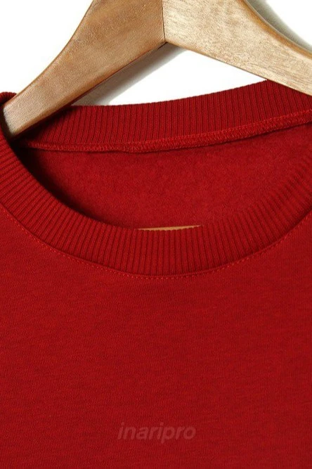 Свитшот Тревис из футера унисекс, однотонная красная#4