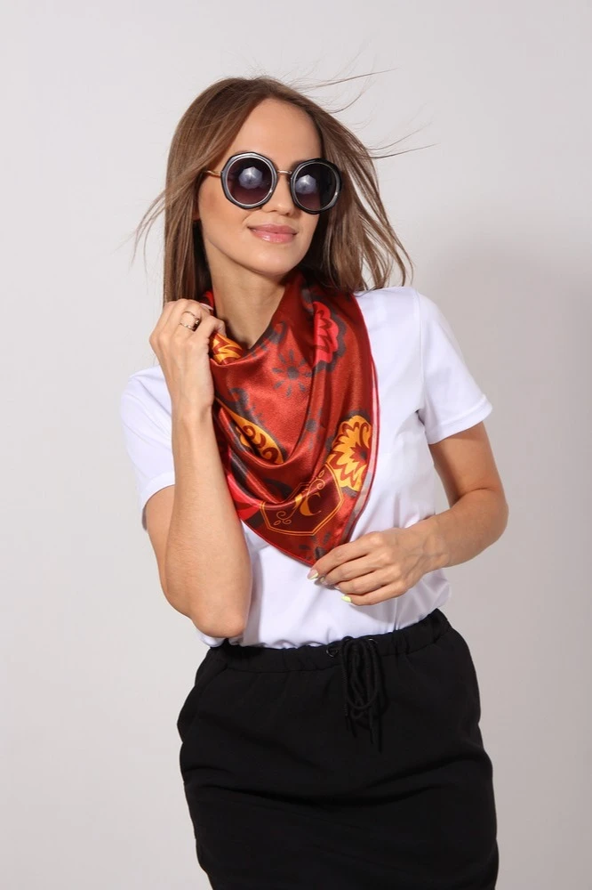 Платок Шанель 70х70 см, с полной запечаткой "Sia"#3