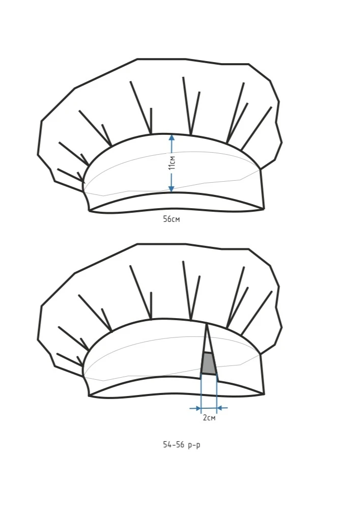 Колпак Ваниль поварской взрослый, с полной запечаткой#5