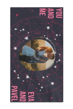 Купить полотенце вафельное 50х90 cм с печатью "You and me"