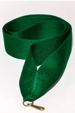 Купить лента для медали репс ширина 2,2 см, с карабином, зеленая