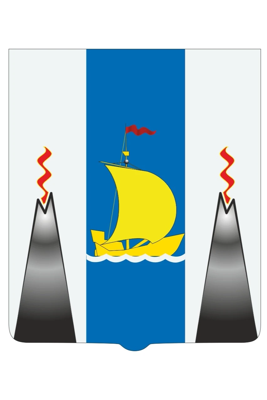 Герб Сахалинской области 42х50 см, барельеф, краска#1