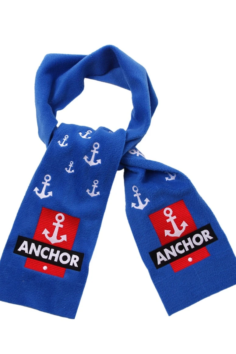 Шарф флисовый однослойный 15х120 см, однотонный "Anchor"#2