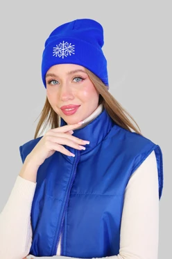 Купить шапку Филл двухслойная взрослая, однотонная "Cold snowflakes"