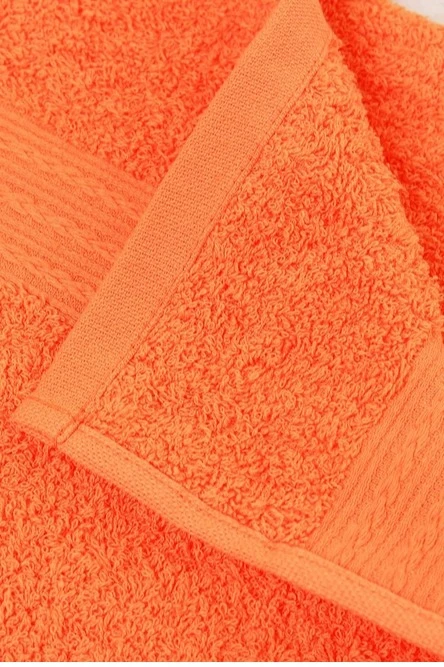 Полотенце махровое 50х90 см (Ituma), однотонное оранжевое#1