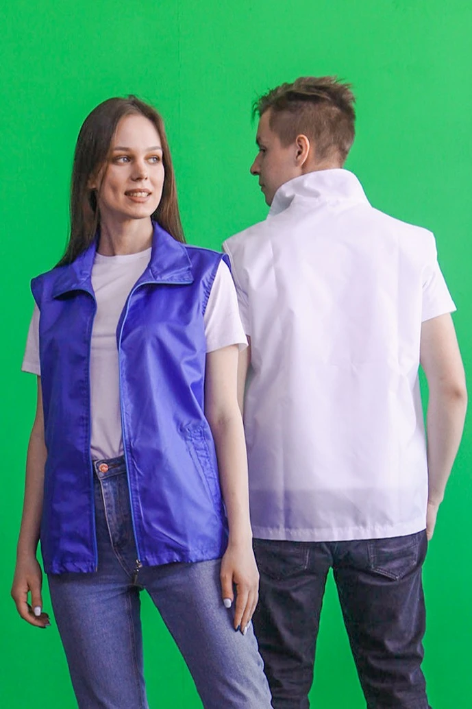 Жилет Брайт без подклада унисекс, однотонный#4