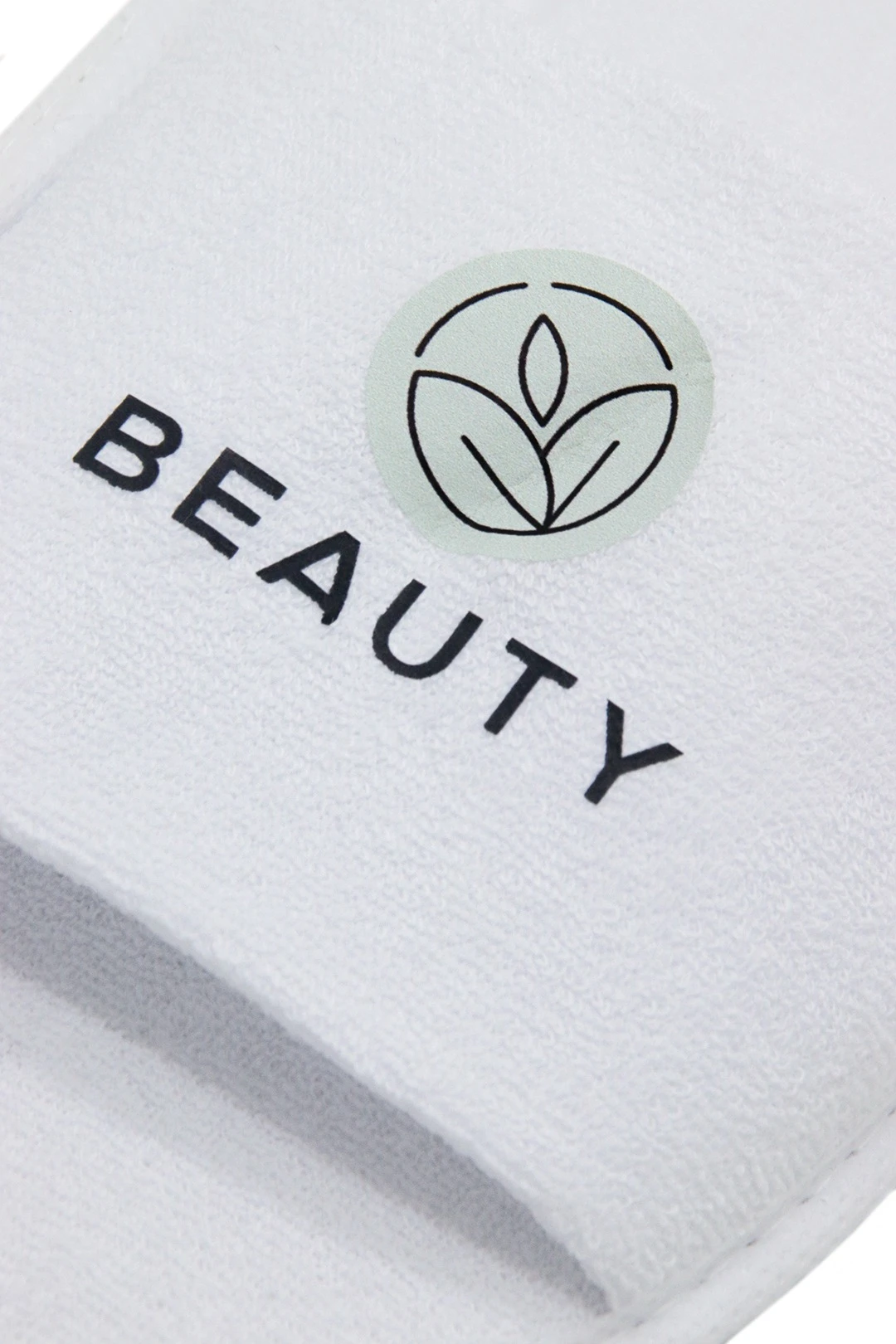 Тапочки махровые открытый носок, с печатью#3