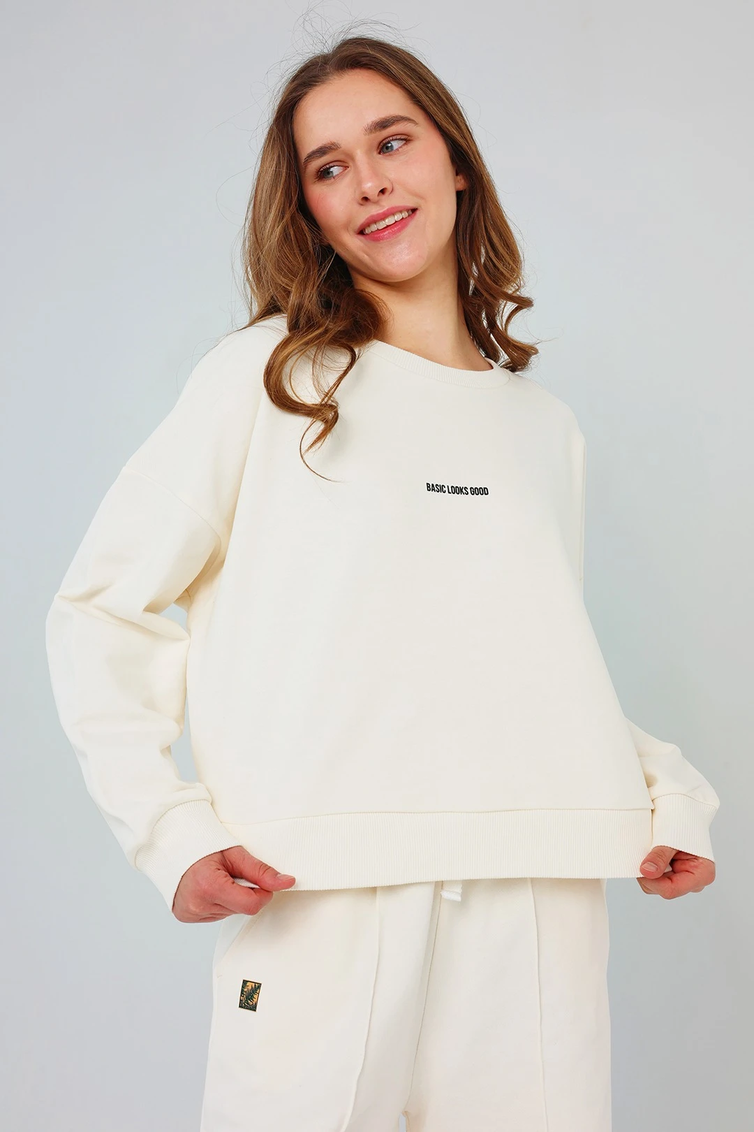 Свитшот Рэйчел из футера женский, однотонный#4