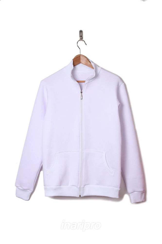 Толстовка Томас из футера унисекс, однотонная белая#2