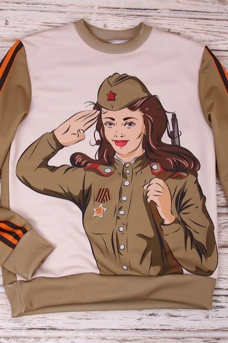 Свитшот Гарри унисекс из футера с полной запечаткой "Victory Day"#8