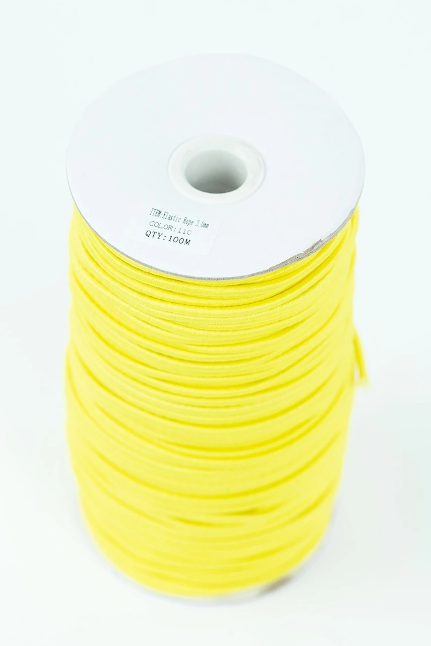 Купить резинку шляпную 100% пэ, 3 мм, лимон 110
