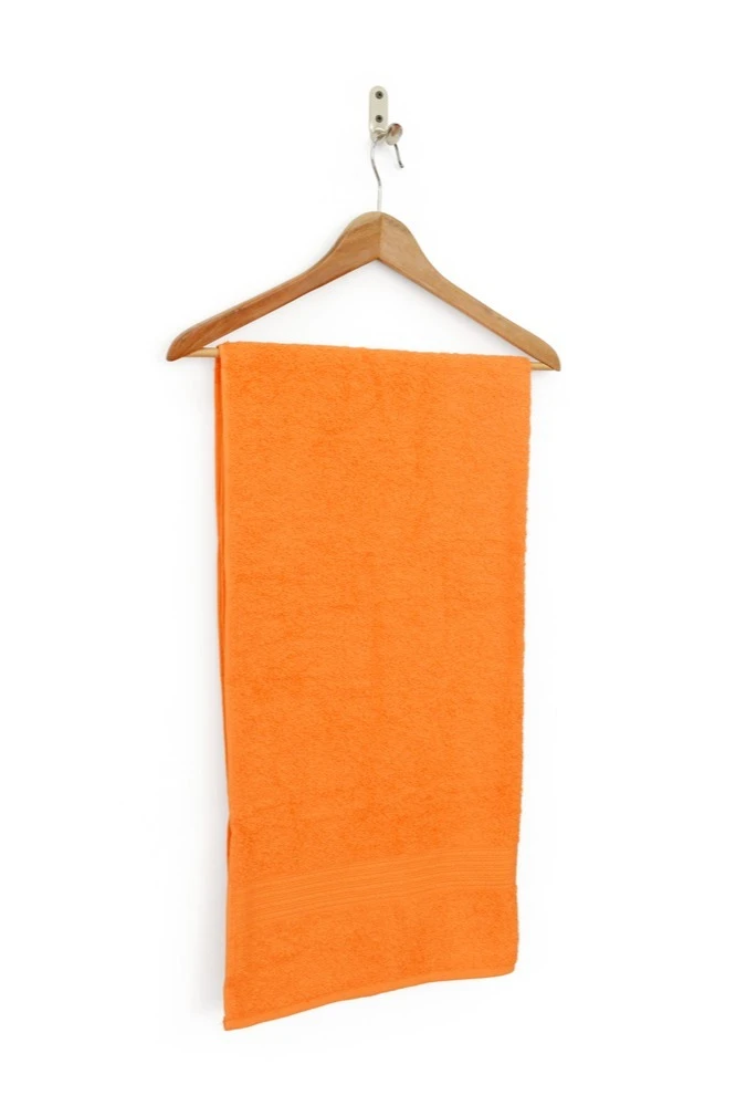 Полотенце махровое 70х140 см (Ituma), однотонное оранжевое#6