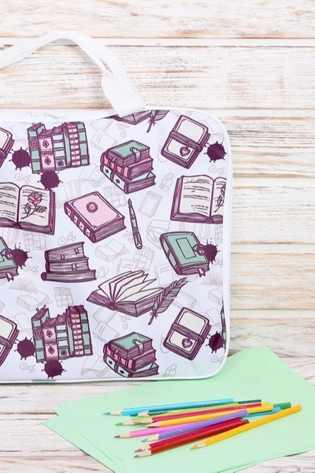 Сумка Ворд с ручками 45х33 см, с полной запечаткой "Books"#3