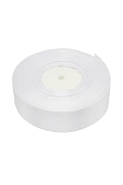 Лента атлас белая ширина 4 см#1