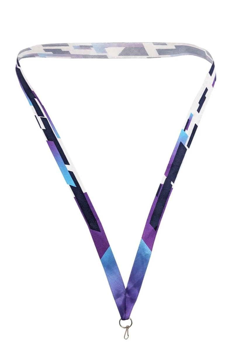 Лента для медали атлас ширина 1,5 см с карабином#2