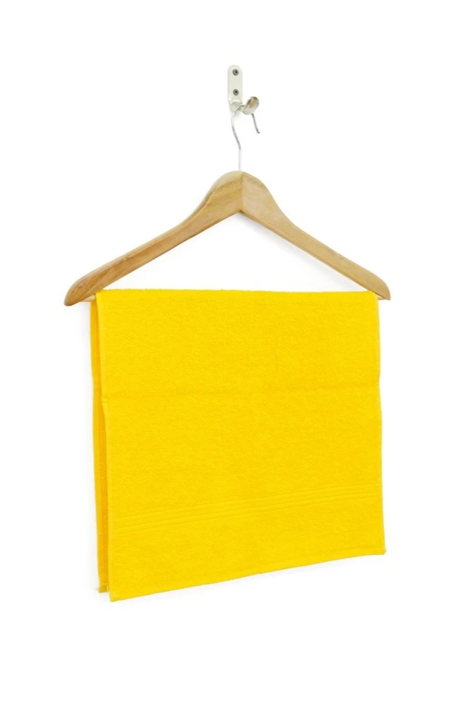 Полотенце махровое 40х70 см (Ituma), однотонное желтое#6