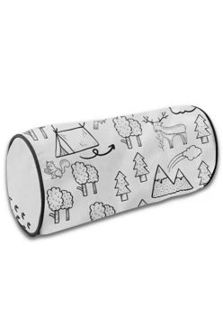 Купить подушку-валик 14х26 см, с принтом "Picnic" Купить подушку-валик 14х26 см, с принтом "Picnic"