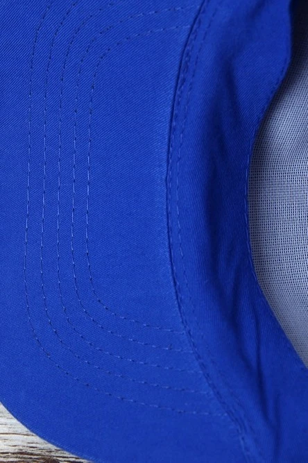 Бейсболка Полувелюр пятиклинка взрослая, однотонная синяя (хлопок)#3 Бейсболка Полувелюр пятиклинка взрослая, однотонная синяя (хлопок)#3