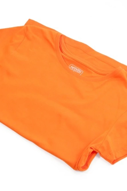 Футболка Премиум женская (Modern) однотонная оранжевая (хлопок)#8