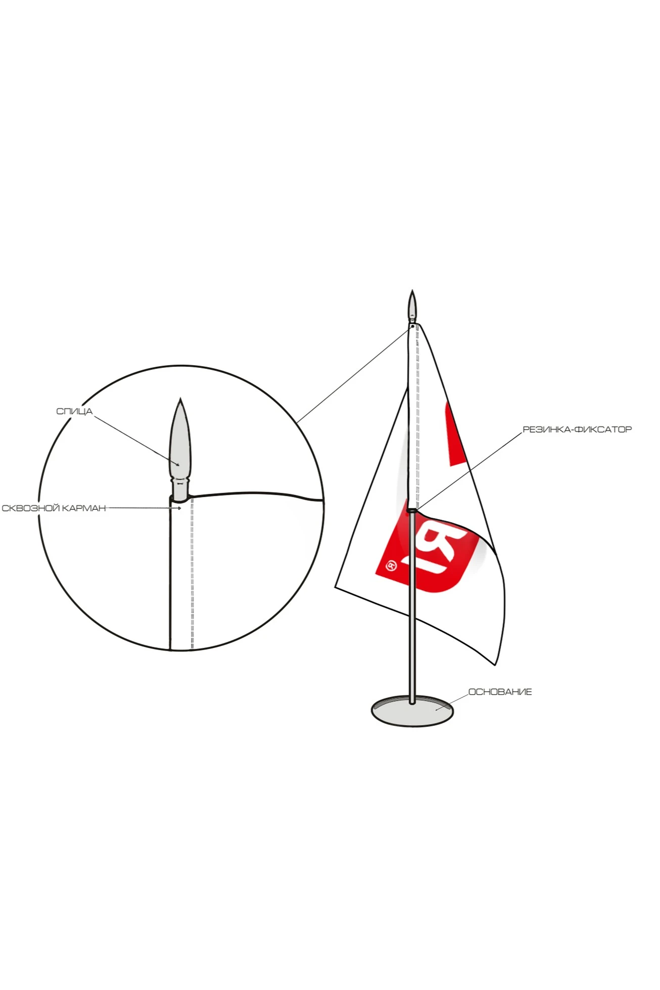 Подставка металлическая (с деревянным основанием) 2 штока#2