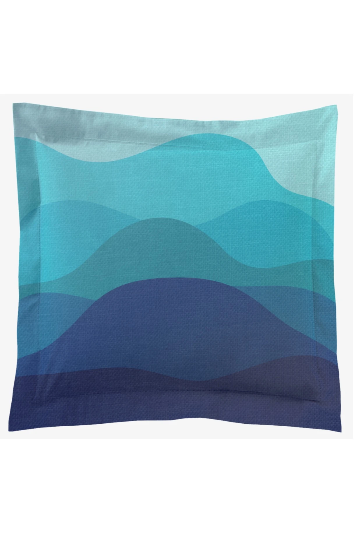 Купить подушку с бордюром 50х50 см, с принтом "Sunset in the ocean"