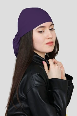 Купить бандану трикотажную взрослую 80х80 см, однотонную фиолетовую